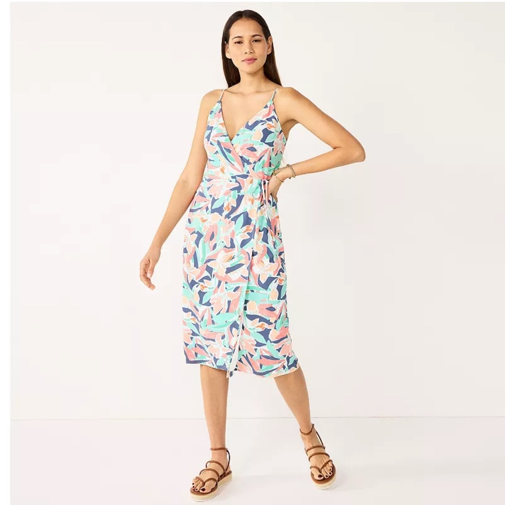 NWT Nine West Midi Wrap Dress